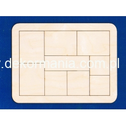 SKLEJKA #3mm Puzzle na podkładce ,  w ramce 21x16cm , puzzle 9szt